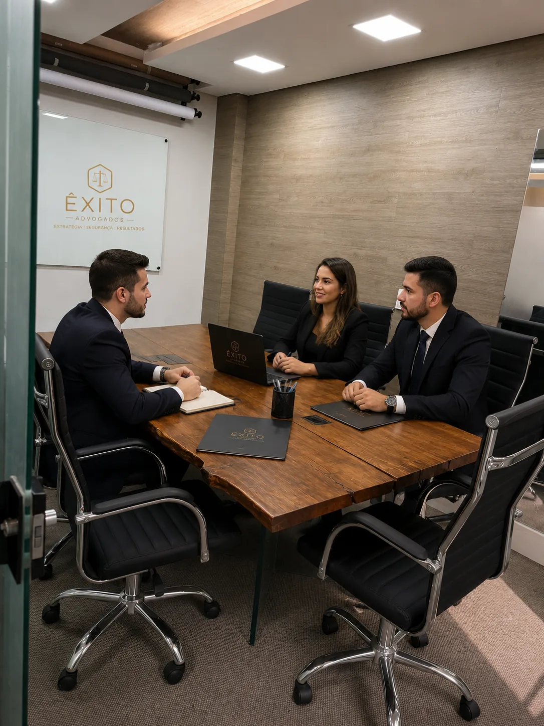 Equipe Êxito em reunião estratégica